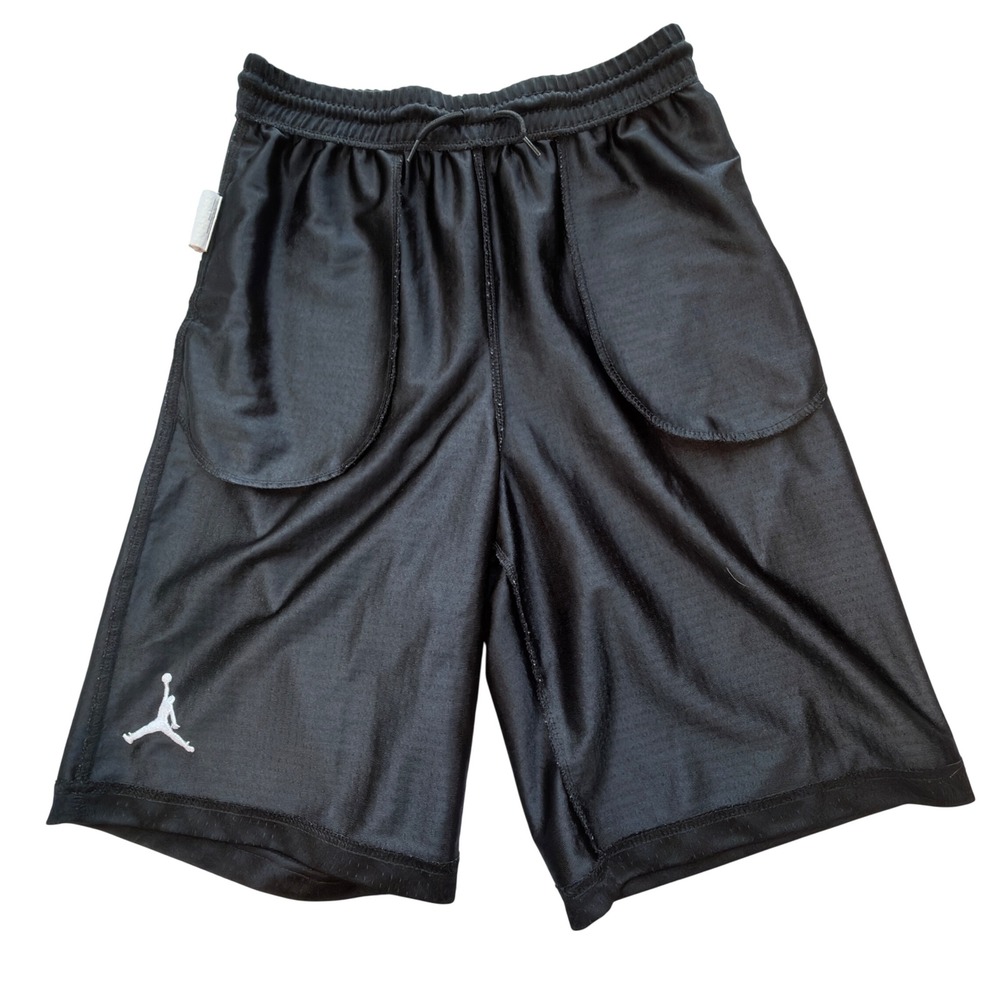 Jordan Basketball Shorts Boys XL Black Excellent Jumpman Athletic Mesh Pockets - Picture 5 of 9